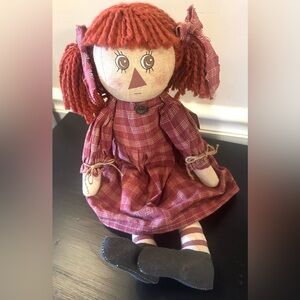 Honey And Me Primitive Raggedy Ann Doll 16"